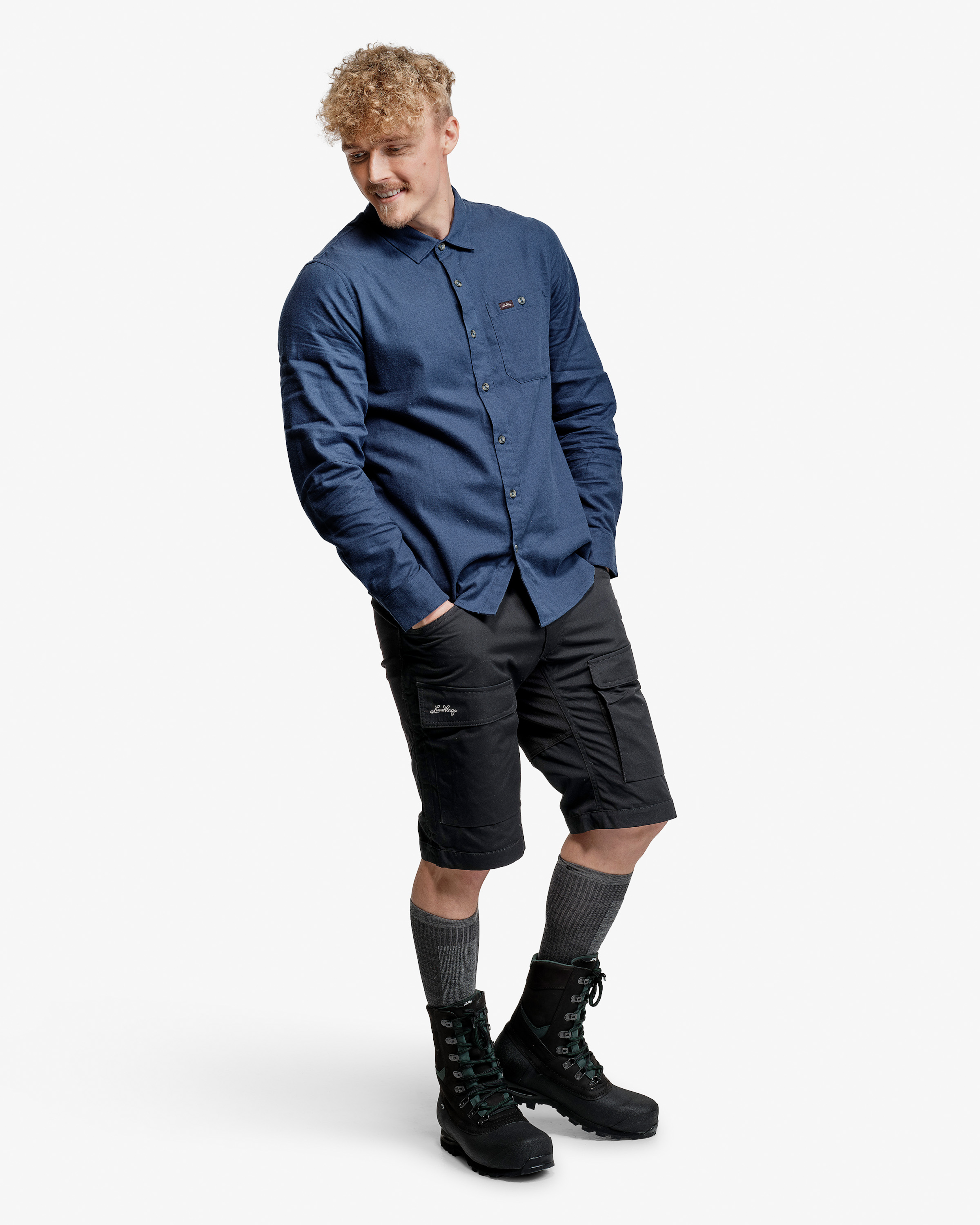 【LIDNM】 RAYON WASHER SKIPPER SHIRT M　黒 LIDNM（リドム）の「RAYON WASHER SKIPPER SHIRT（シャツ