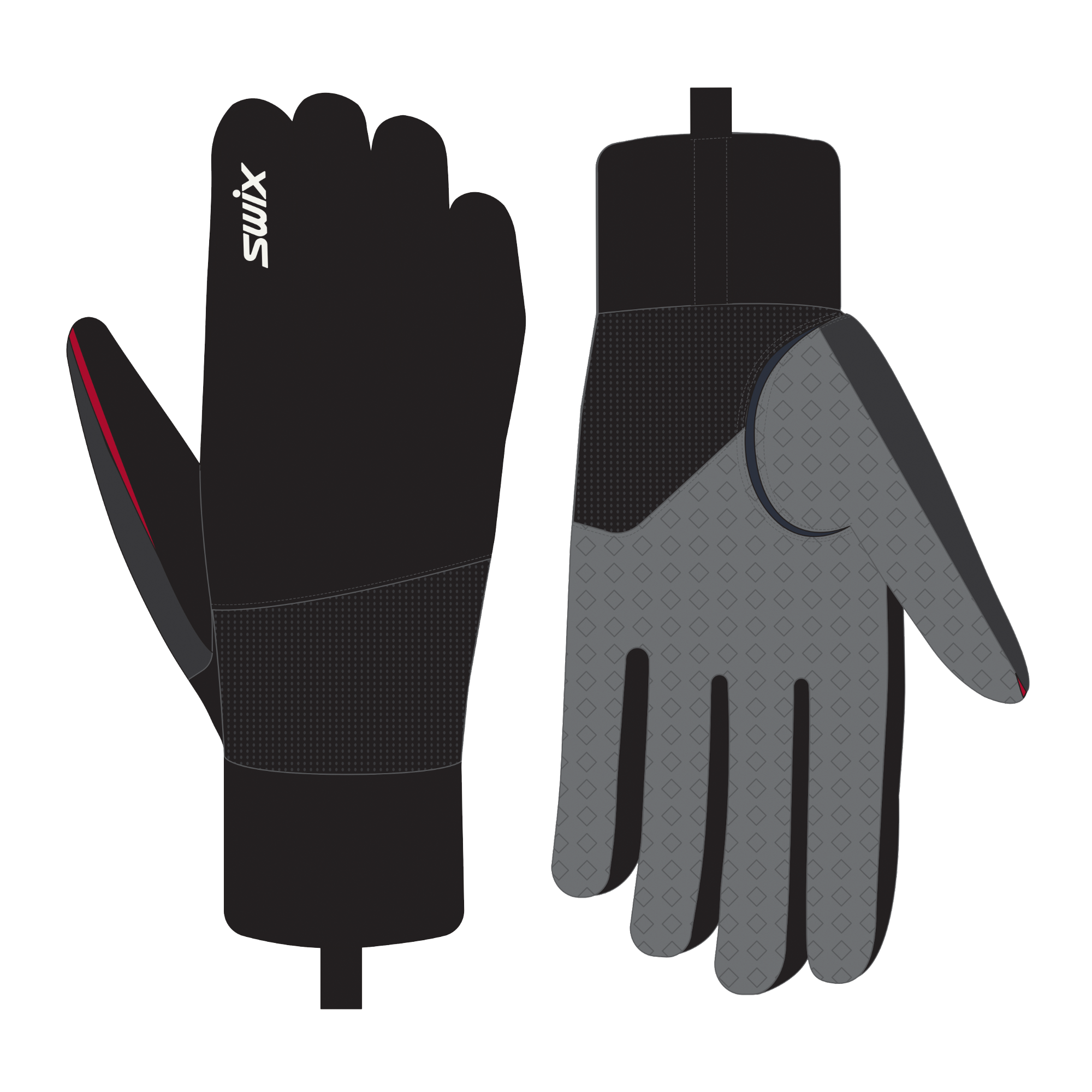 Stretch Lycra Ski Mittens Swix Men's Solo Mitten – 6-Way Stretch