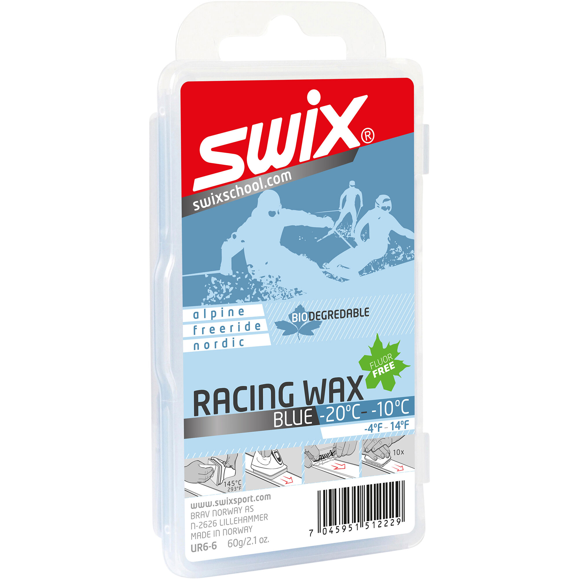 UR6 Blue Bio Racing Wax, 60g | Swix